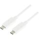 LogiLink USB-C 3.2 Gen2 -> USB-C 3.2 Gen2 M/M adatkábel 1m fehér E-mark, PD 100W