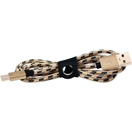 LogiLink USB-C -> USB-A 2.0 M/M adatkábel 2m fekete-arany