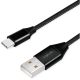 LogiLink USB-C -> USB-A 2.0 M/M adatkábel 0.3m fekete