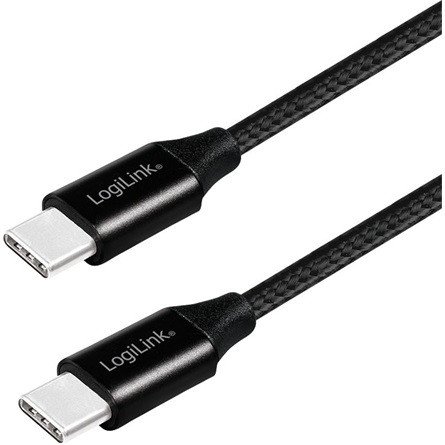 LogiLink USB-C -> USB-C M/M adatkábel 1m fekete