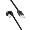 LogiLink USB-C -> USB-A 2.0 M/M adatkábel 1m fekete 180°/egyenes