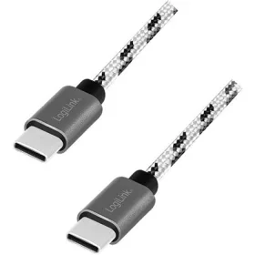   Logilink USB 2.0 Type-C kábelkészlet, C/M-ről USB-C/M-re, alu, nejlon, fehér/fekete