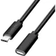 Logilink USB 2.0 Type-C kábel, C/M-USB-C/F, PD, fekete, 2 m