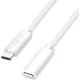 Logilink USB 2.0 Type-C kábel, C/M-USB-C/F, PD, fehér, 3 m