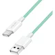 Logilink USB 2.0 Type-C kábel, C/M - A/M, 480 Mbps, 60W, nejlon, zöld, 1 m
