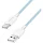 Logilink USB 2.0 Type-C kábel, C/M - A/M, 480 Mbps, 60W, nejlon, kék, 1 m