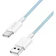 Logilink USB 2.0 Type-C kábel, C/M - A/M, 480 Mbps, 60W, nejlon, kék, 1 m