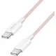 Logilink USB 2.0 Type-C kábel, C/M - C/M, 480 Mbps, 60W, nejlon, rózsaszín, 1,5 m