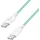Logilink USB 2.0 Type-C kábel, C/M - C/M, 480 Mbps, 60W, nejlon, zöld, 1,5 m