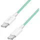 Logilink USB 2.0 Type-C kábel, C/M - C/M, 480 Mbps, 60W, nejlon, zöld, 1,5 m