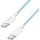 Logilink USB 2.0 Type-C kábel, C/M - C/M, 480 Mbps, 60W, nejlon, kék, 1,5 m