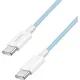 Logilink USB 2.0 Type-C kábel, C/M - C/M, 480 Mbps, 60W, nejlon, kék, 1,5 m