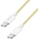 Logilink USB 2.0 Type-C kábel, C/M - C/M, 480 Mbps, 60W, nejlon, sárga, 1,5 m