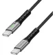 Logilink USB 3.2 Gen2x2 Type-C kábel, C/M - C/M, 20 Gbps, 240W, 4K, LED, fém, fekete, 0,5 m
