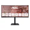AOC Ívelt VA 120Hz monitor 34" CU34E4CV, 3440x1440, 21:9, 4ms, 350cd/m2, DisplayPort/2xHDMI/4xUSB-A, áll.mag., hangszóró