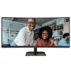 AOC Ívelt VA 120Hz monitor 34" CU34E4CV, 3440x1440, 21:9, 4ms, 350cd/m2, DisplayPort/2xHDMI/4xUSB-A, áll.mag., hangszóró