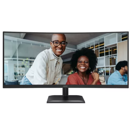 AOC Ívelt VA 120Hz monitor 34" CU34E4CV, 3440x1440, 21:9, 4ms, 350cd/m2, DisplayPort/2xHDMI/4xUSB-A, áll.mag., hangszóró