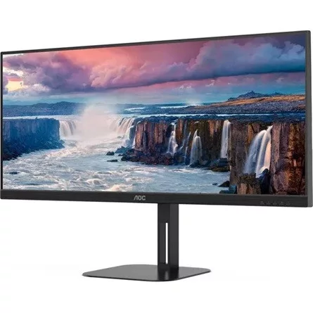 AOC ívelt monitor 34" CU34V5C/BK 3440x1440, 21:9, 300cd/m2, 4ms, HDMI/DisplayPort/USBx4/USB-C, hangszóró