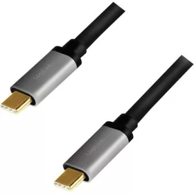   LogiLink USB-C -> USB-C M/M adatkábel 1.5m fekete-szürke E-mark, PD 100W