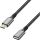 Logilink USB 3.2 Gen1 Type-C kábel, C/M-USB-C/F, PD, alu, fekete/szürke, 2 m