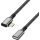 Logilink USB 3.2 Gen2 Type-C kábel, C/M 90  - USB-C/F, PD, AV, alu, fekete/szürke, 0,5 m