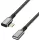 Logilink USB 3.2 Gen2 Type-C kábel, C/M 90  - USB-C/F, PD, AV, alu, fekete/szürke, 0,5 m
