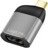 LogiLink USB-C 3.2 Gen2 -> DisplayPort 1.4 M/F adapter fekete-szürke DP Alt Mode