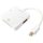 LogiLink Mini DisplayPort 1.2 -> 1db HDMI 2.0 1db DisplayPort 1.2 1db DVI-D M/F adapter 0.15m fehér