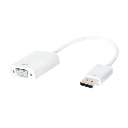 LogiLink Displayport 1.2 -> VGA M/F adapter 0.15m fehér