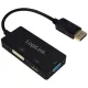 LogiLink DisplayPort 1.2 -> DVI-D HDMI VGA M/F adapter 0.15m fekete