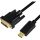 LogiLink DisplayPort 1.2 -> DVI-D M/M adatkábel 1m fekete