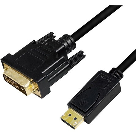 LogiLink DisplayPort 1.2 -> DVI-D M/M adatkábel 1m fekete