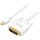 LogiLink Mini DisplayPort 1.2 -> DVI-D M/M adatkábel 1.8m fehér