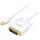 LogiLink Mini DisplayPort 1.2 -> DVI-D M/M adatkábel 1.8m fehér