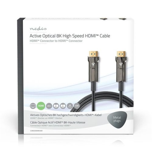 Nedis CVBG3500BK200 ultra high speed optikai HDMI kábel, 8K@60Hz, 48 Gbps, 20m