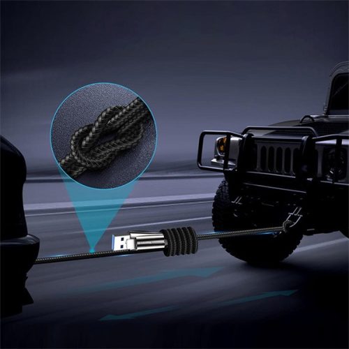 COLORWAY Kábel, USB - Apple Lightning (zinc alloy + led) 2.4A 1m black (CW-CBUL035-BK)