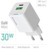 COLORWAY AC töltő GaN Mini CW-CHS053PD-WT 30W PD port PPS USB (Type-C PD + USB QC4.0) fehér