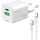 COLORWAY AC töltő GaN Mini CW-CHS055PDC-WT 35W PD port PPS USB (Type-C PD + USB QC4.0) kábel Type-C