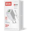 COLORWAY AC töltő GaN Mini CW-CHS055PDC-WT 35W PD port PPS USB (Type-C PD + USB QC4.0) kábel Type-C