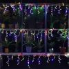 COLORWAY LED szalag, LED garland ColorWay Fringe 3mx0.6m 100Led (IP20) warm color USB