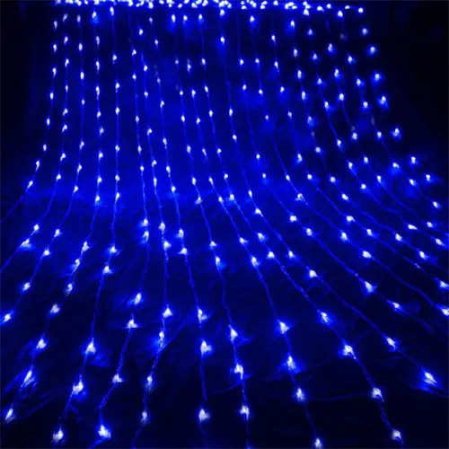 COLORWAY LED szalag, LED garland ColorWay curtain (curtain) 3x3m 300LED 220V blue color