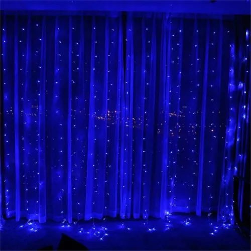 COLORWAY LED szalag, LED garland ColorWay curtain (curtain) 3x3m 300LED 220V blue color