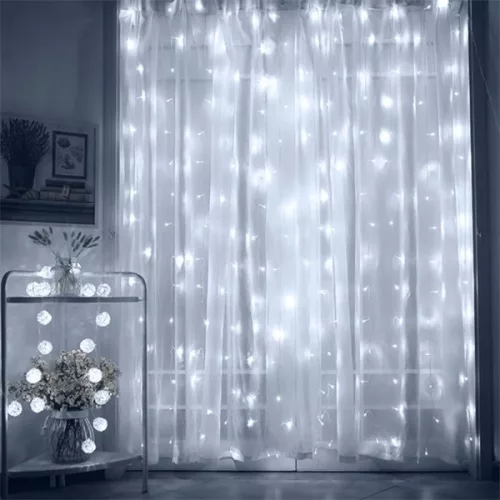 COLORWAY LED szalag, LED garland ColorWay curtain (curtain) 3x3m 300LED 220V cold color