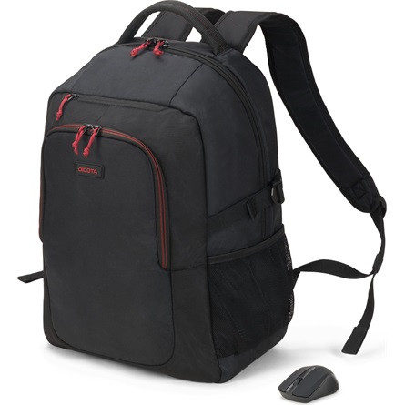 Dicota Backpack Gain Wireless Mouse Kit Black notebook hátizsák + egér fekete