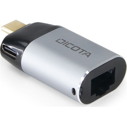 Dicota USB-C PD 100W 1Gb/s USB-C RJ45 hálózati adapter