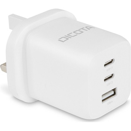 Dicota Compact GaN Charger 65W univerzális hálózati töltő adapter fehér UK