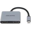 Dicota Portable 4-in-1 Mini Docking Station 4K PD 4-port 100W USB-C dokkoló ezüst