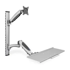   Digitus DA-90354 27" monitor tartó asztalra ezüst + billentyűzet tartó