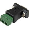 StarTech D-Sub 9pin -> Terminal block 5pin F/F adapter fekete RS422/RS485