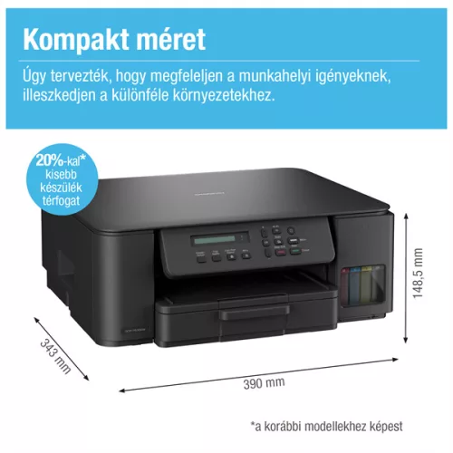 BROTHER Tintasugaras MFP NY/M/S DCP-T530W, A4, színes, 16 lap/perc, WiFi/USB, 6000x1200dpi, duplex, 128MB